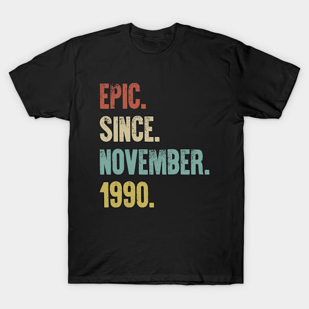 Retro Vintage 30th Birthday Epic Since June 1990 T-Shirt by DutchTees